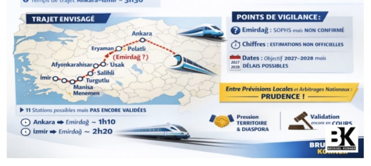 Ankara–İzmir YHT : entre projections locales et réalité du chantier  