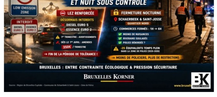 Bruxelles – LEZ durcie et nuit sous contrôle : la ville bascule dans une logique de contrainte 