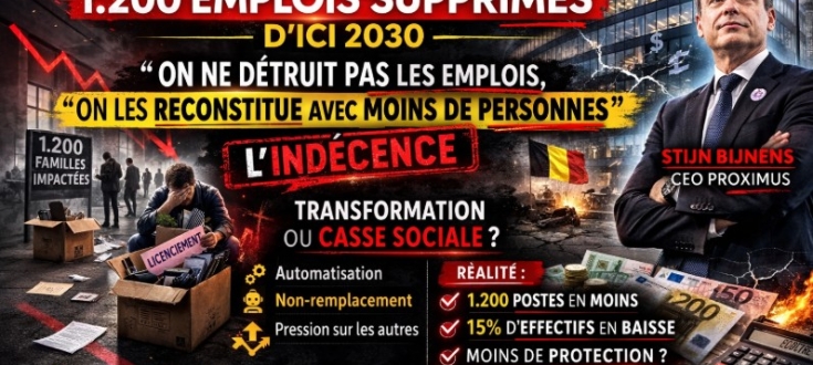 Proximus : 1.200 emplois en moins, et la sémantique de l’indécence 