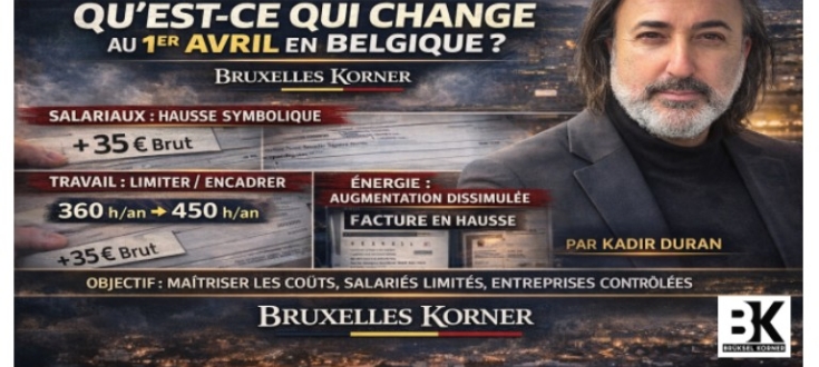 QU'EST CE QUI CHANGE AU 1er avril 2026 EN BELGIQUE 